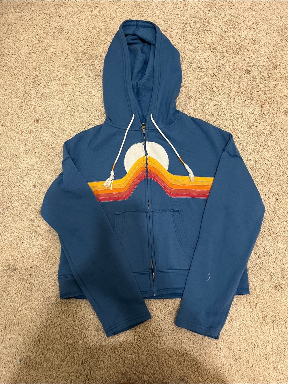 Revival Branded Navy Blue Zip Hoodie